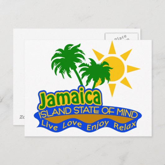 Carte postale Jamaïque State of Mind (Devant / Derrière)