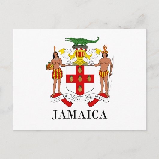Carte Postale JAMAÏQUE - symbole/blason/drapeau/couleurs/emblème (Devant)