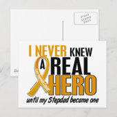 Carte Postale Jamais connu un héros 2 Stepdad Annexe Cancer (Devant / Derrière)