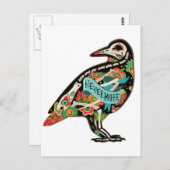 Carte postale Jamais Crâne Sugar Raven (Devant / Derrière)