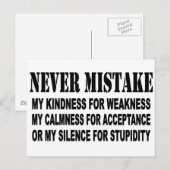 CARTE POSTALE JAMAIS ERREUR (Devant / Derrière)