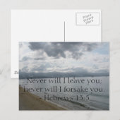 Carte Postale Jamais je ne t'abandonnerai ; jamais je ne te déla (Devant / Derrière)