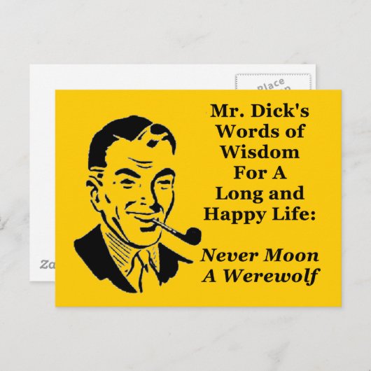 Carte Postale Jamais Lune Un Loup-Occidental (Devant / Derrière)