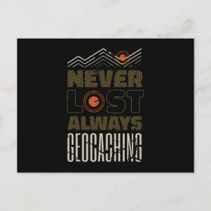 Carte Postale Jamais perdu toujours Geocaching Geocacher