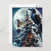 Carte Postale Jamais Plus Gothique Arbre De Noël Avec Coeurs Cor (Devant / Derrière)