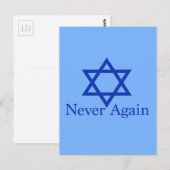 Carte Postale Jamais plus le souvenir de l'Holocauste juif (Devant / Derrière)