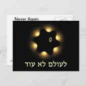 Carte Postale Jamais Plus L'Étoile Fractée De David (Devant / Derrière)