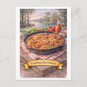 Carte Postale Jambalaya de Louisiane (Série de cuisine américain