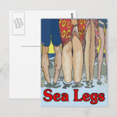 Carte Postale Jambes de mer sur la côte (Devant / Derrière)