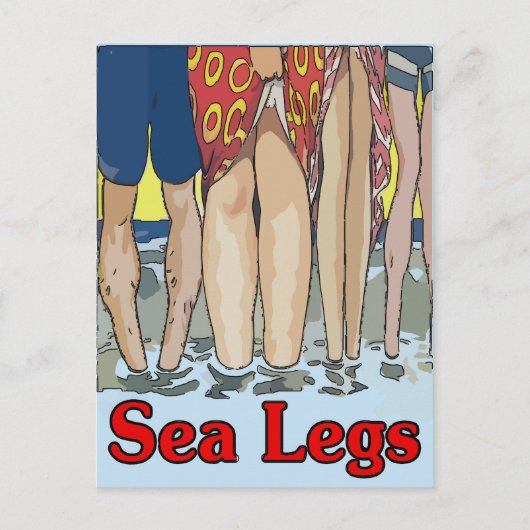 Carte Postale Jambes de mer sur la côte (Devant)