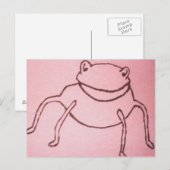 Carte Postale jambes de rondin de froggy dans le rose (Devant / Derrière)