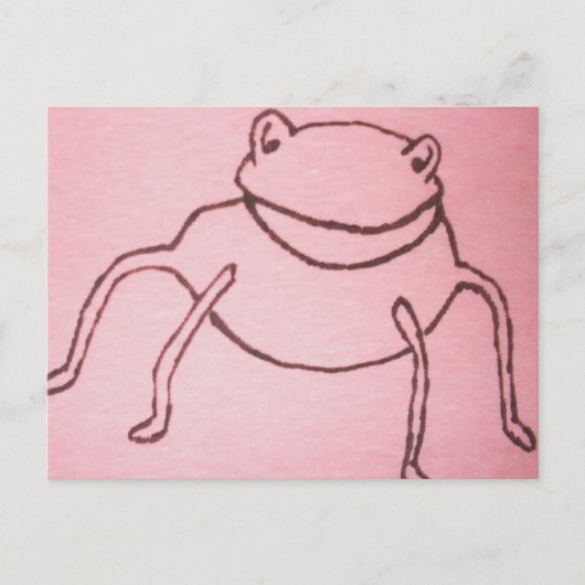 Carte Postale jambes de rondin de froggy dans le rose (Devant)