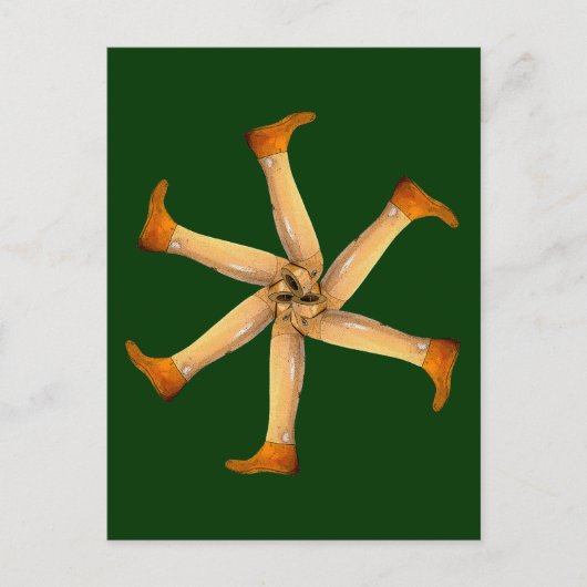 Carte postale Jambes en bois (Devant)