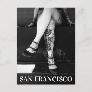 Carte Postale Jambes tatouées - San Francisco Californie