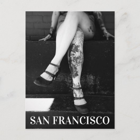 Carte Postale Jambes tatouées - San Francisco Californie (Devant)