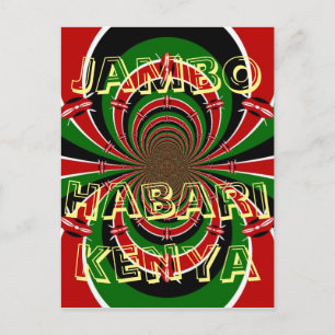 Carte Postale Jambo Habari ! Kenya Hakuna Matata Salutation swah