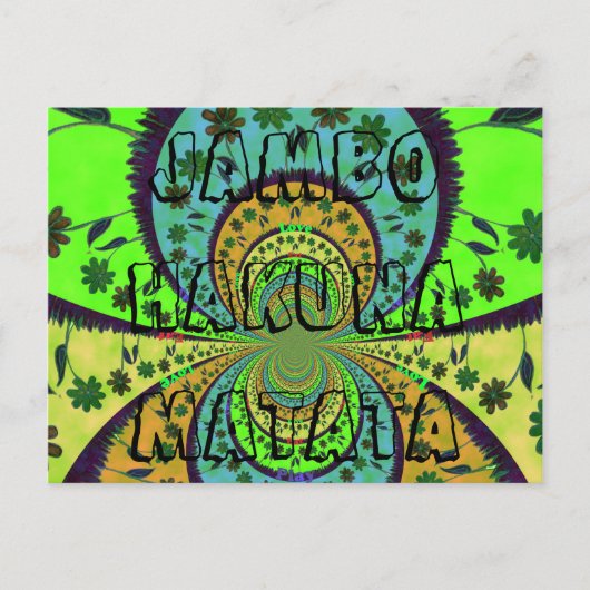 Carte postale Jambo Hakuna Matata African Ethic Ar (Devant)