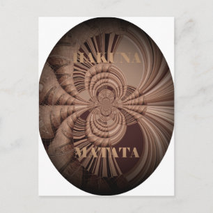 Carte Postale Jambo Hakuna Matata Kenya Giraffe Safari tissé