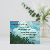 Carte Postale James 1:17 Chaque cadeau parfait et bon est de.... (Debout devant)