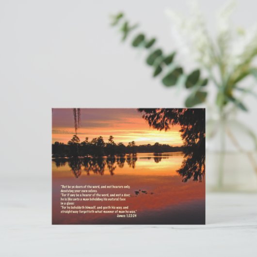 Carte Postale James 1:22-24 Écriture (Debout devant)