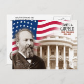 Carte Postale James A. Garfield - 20e président des États-Unis (Devant / Derrière)