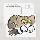 Carte Postale James a une souris par elle est queue (Devant / Derrière)