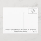 Carte Postale James Clarence Mangan Monument, Dublin, Irlande (Dos)
