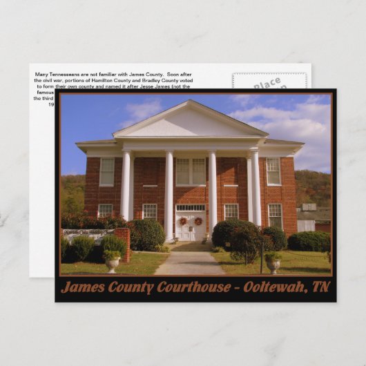 Carte Postale James County Courthouse - Ooltewah, TN (Devant / Derrière)