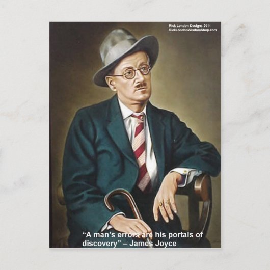 Carte Postale James Joyce "Erreurs/portails" Citation Cadeaux &  (Devant)