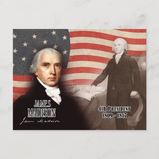 Carte Postale James Madison - 4e président des États-Unis (Devant)