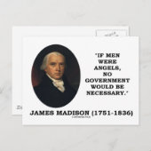 Carte Postale James Madison Si les hommes étaient des anges Aucu (Devant / Derrière)