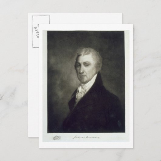 Carte Postale James Monroe, 5e président des États-Unis (Devant / Derrière)