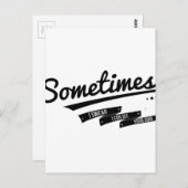 Carte Postale James - Parfois les paroles rétro inspiré (Devant / Derrière)