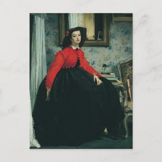 Carte Postale James Tissot | Portrait de Mlle. L.L. 1864 (Devant)