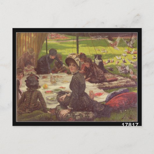 Carte Postale James Tissot | The Picnic, c.1881-2 (Devant)
