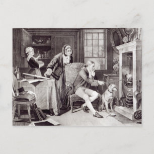 Carte Postale James Watt jouant avec la vapeur