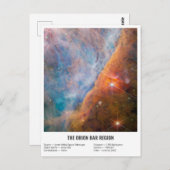 Carte Postale James Webb Orion Constellation Bar (image NIRCam) (Devant / Derrière)