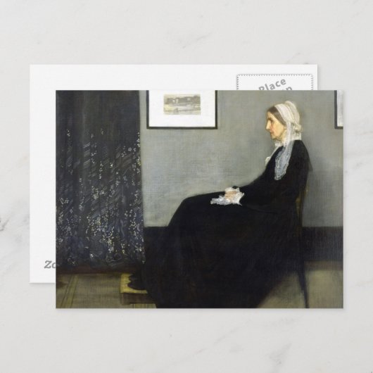 Carte Postale JAMES WHISTLER - Arrangement en gris et noir (Devant / Derrière)