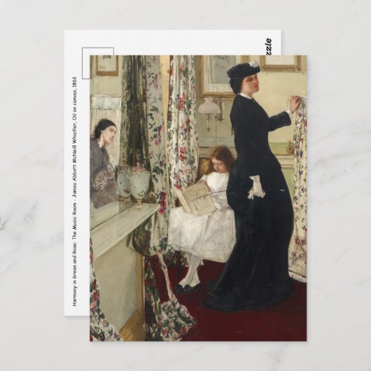 Carte Postale James Whistler - La Salle De Musique (Devant / Derrière)