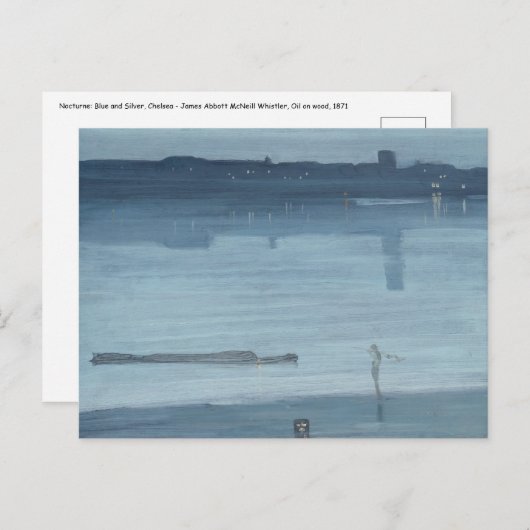 Carte Postale James Whistler - Nocturne : Chelsea (Devant / Derrière)