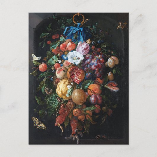 Carte Postale Jan Davidsz de Heem, Festoon de Fruits et Fleurs (Devant)