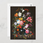 Carte Postale Jan Davidsz de Heem, Vase des fleurs, 1670 (Devant / Derrière)