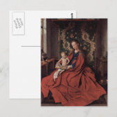 Carte Postale Jan Eyck - La Madonna de la salle des glaces (Devant / Derrière)