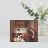 Carte Postale Jan Steen - Leçon du clavecin (Debout devant)