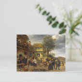 Carte Postale Jan Steen- Paysans devant une auberge (Debout devant)