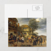Carte Postale Jan Steen- Paysans devant une auberge (Devant / Derrière)