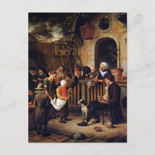 Carte Postale Jan Steen - Petit collectionneur (Devant)