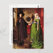 Carte Postale Jan van Eyck : Arnolfini Wedding Portrait Postcard (Devant / Derrière)