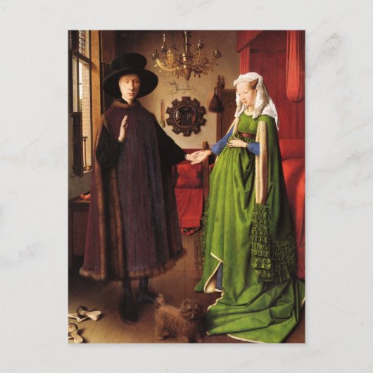 Carte Postale Jan van Eyck : Arnolfini Wedding Portrait Postcard (Devant)