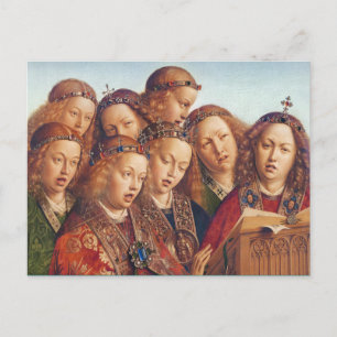 Carte Postale Jan van Eyck Chanter des anges Gand Retable